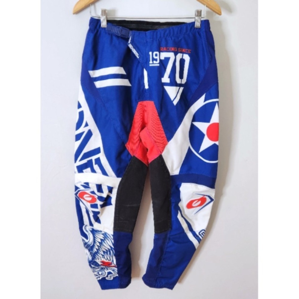 O'Neal Element Motorcycle Racing‎ Pants Men's Size 30 Blue Red